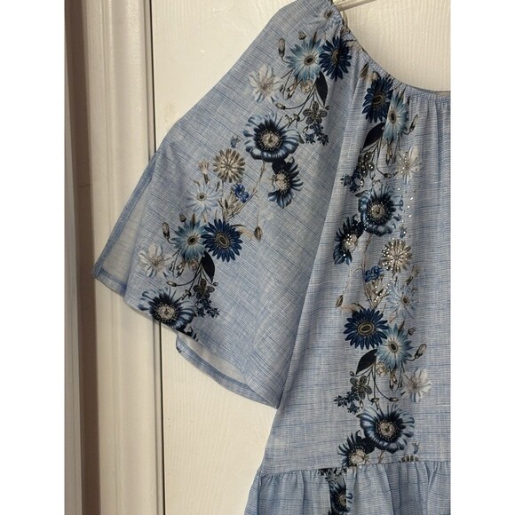 Avenue Light Blue Womens Shirt Skirt 18/20 Pre-Owned - Picture 10 of 16